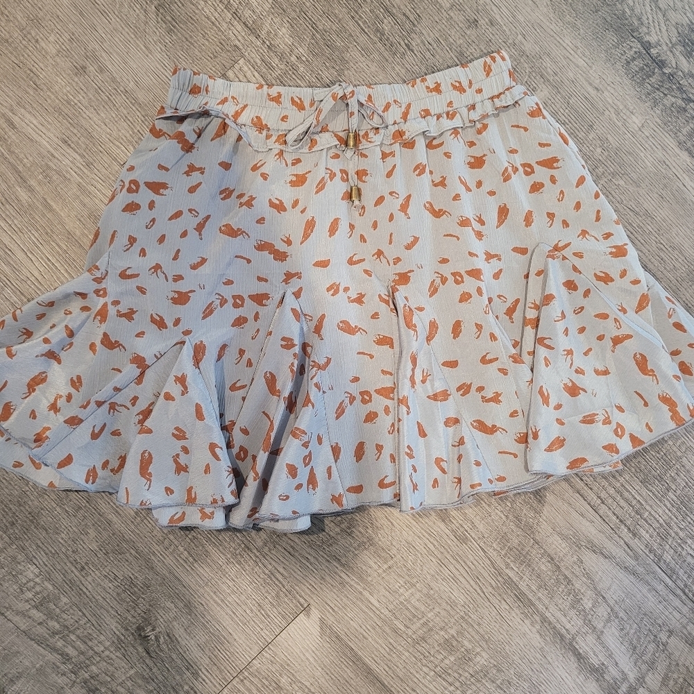 Entro Gray and Brown Leopard Skort